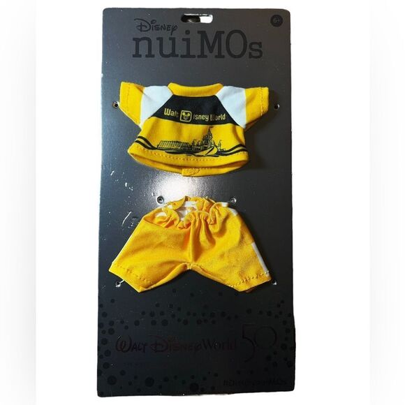 Disney Nuimo Plush Clothes Walt Disney World 50th Anniversary Yellow New - Picture 6 of 6